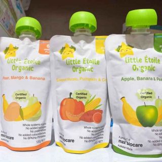 Hoa quả nghiền, váng sữa Little etoile organics date 2021