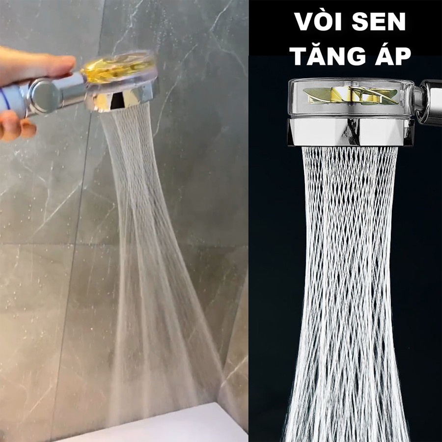 Vòi Sen Tăng Áp Lực Nước Phun Siêu Xa Tia Nước Siêu Mịn VS001