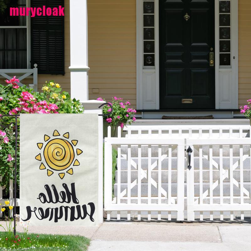 【mur】BEAUTY Summer Garden Flag Hello Sunshine 12×18 Inch Double Sided Vertical