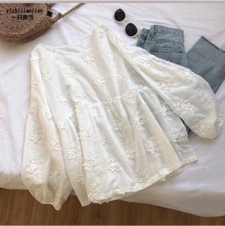 Áo babydoll thêu hoa