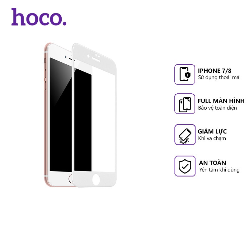 Kính cường lực iphone HOCO DG1 full màn hình - Dùng cho iphone 7/8/7 Plus/8 Plus | BigBuy360 - bigbuy360.vn