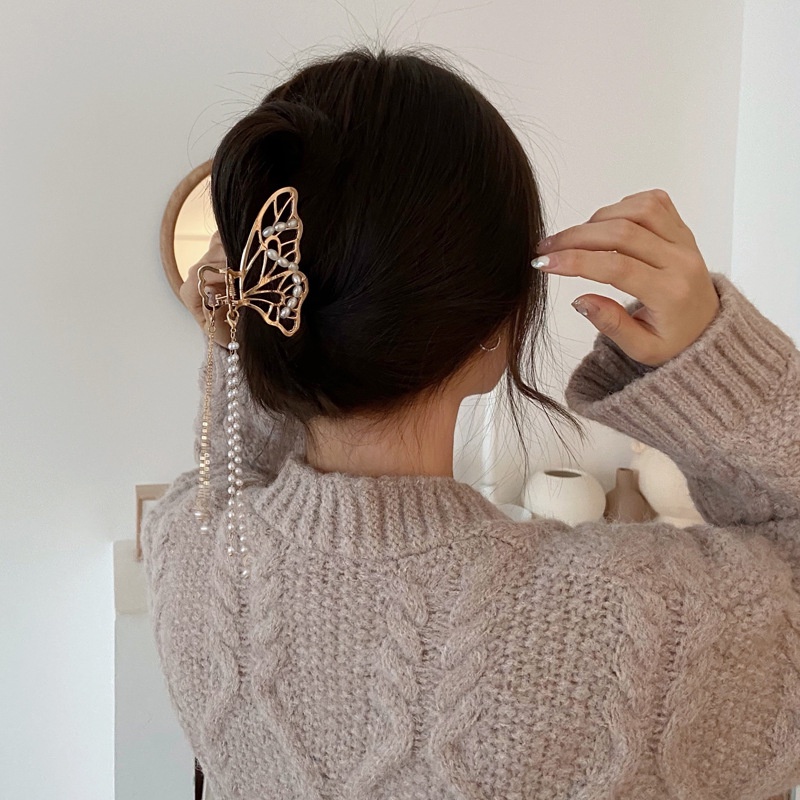 Kẹp Tóc Càng Cua Kiểu Dáng Hình Học Cổ Điển Phụ Kiện Tóc Cho Nữ