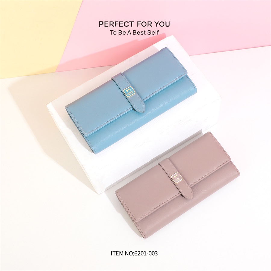 Ví Dài Cầm Tay Có Nhiều Ngăn Đựng Thẻ Thiết Kế Thời Trang Dành Cho Nữ Perfect For You 6201-003
