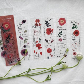 Sticker hoa flower diary vintage