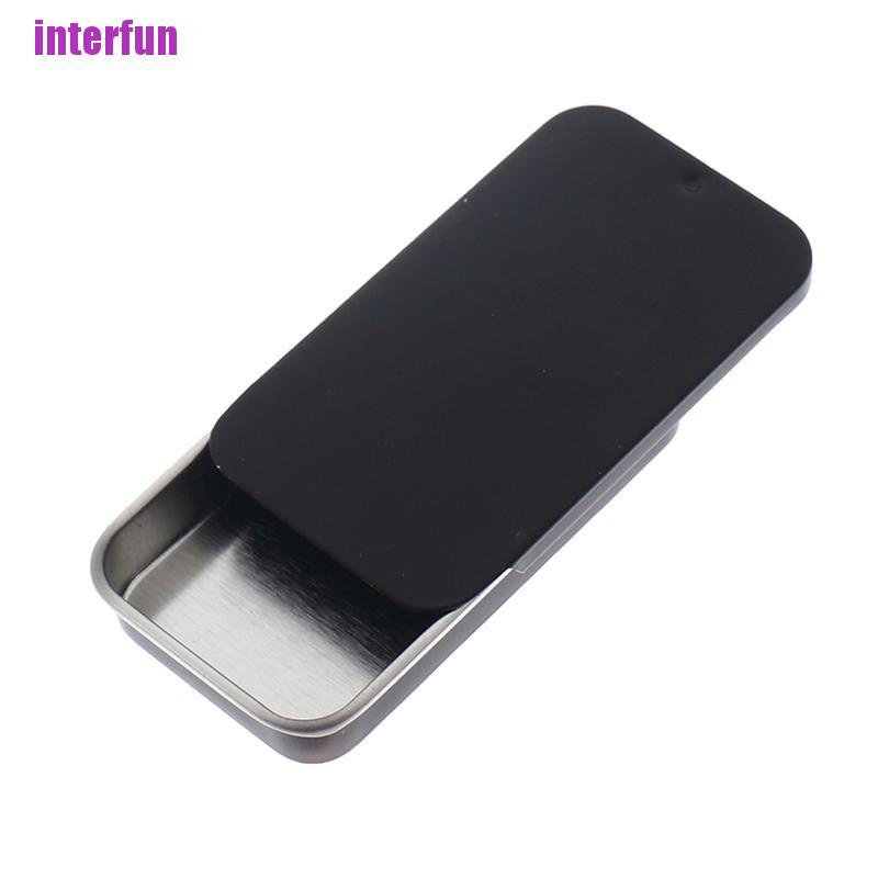 Hộp Thiếc Rỗng Hình Chữ Nhật Mini Đựng Son Môi / Kem / Kem