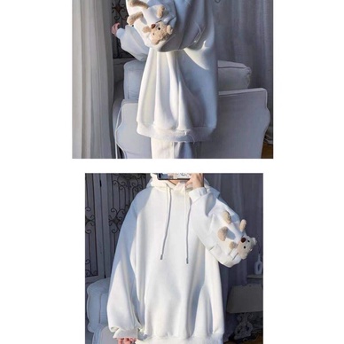 Áo Hoodie Nữ Tay Gấu Bông Mũ Có Tai Chất Dày Dặn Ấm Áp Mã 642 You Store | BigBuy360 - bigbuy360.vn