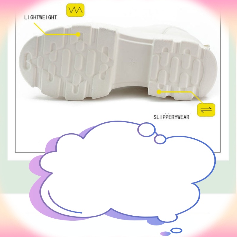 Giày Da Trắng Đế Dày Nâng Chiều Cao Thoáng Khí Thời Trang 2022 Cho Nữ