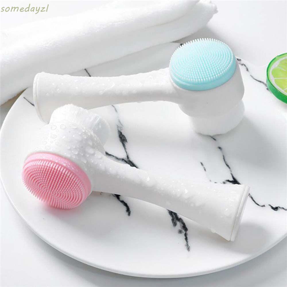 [Hàng mới về] Bàn chải silicon mềm 3D rửa mặt tẩy tế bào chết loại bỏ mụn đầu đen tiện lợi