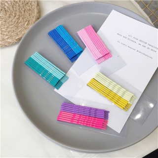 Set 10 kẹp tóc - kẹp mái, nhiều màu.