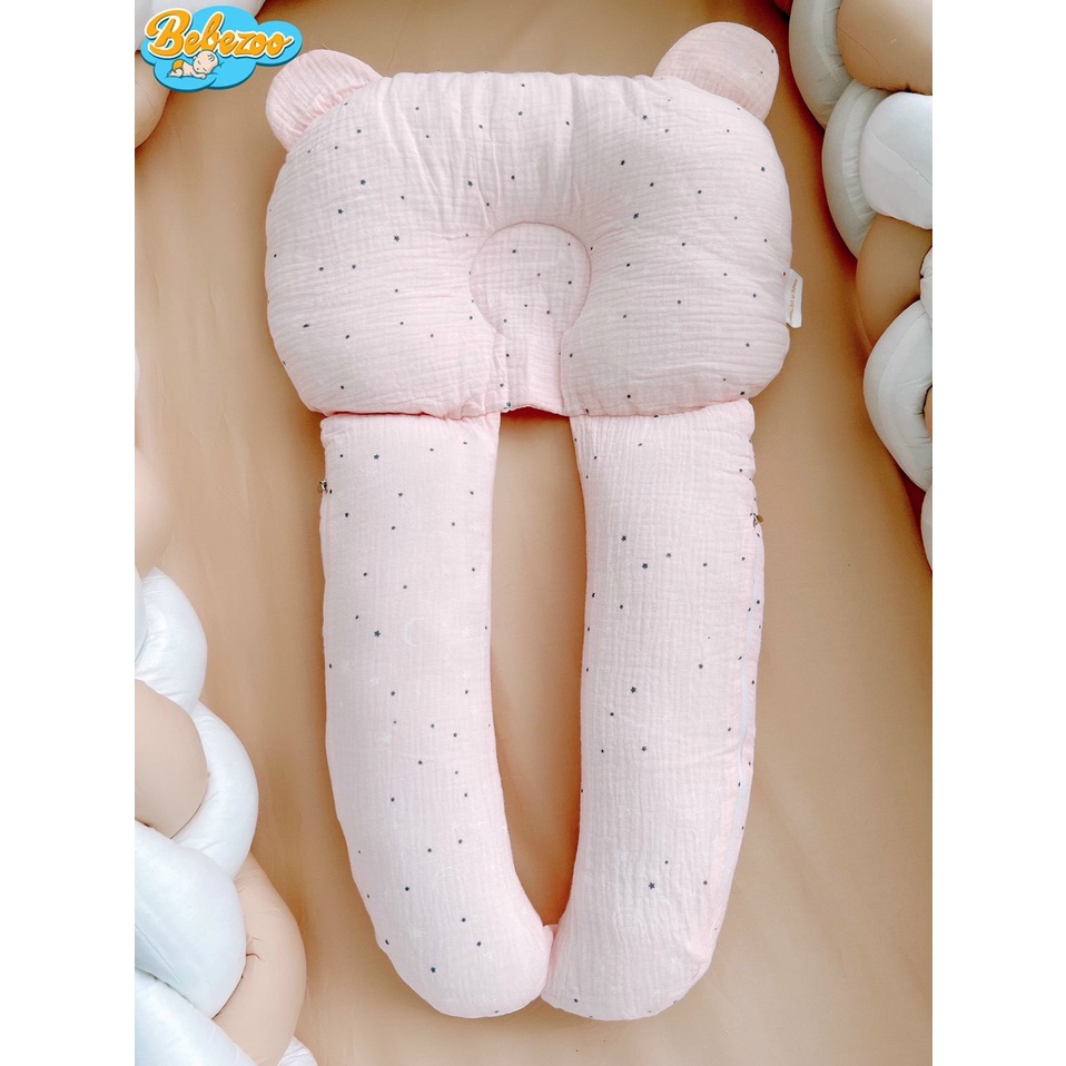 Gối Chữ U Cho Bé Bebezoo Cố Định Tư Thế Ngủ Chống Giật Mình Giúp Và Cho Con Ngon Giấc
