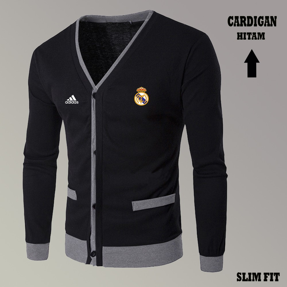 Áo Khoác Cardigan Nam In Logo Real Madrid