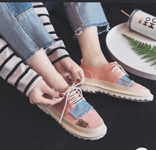 Giày vintage chắp vá