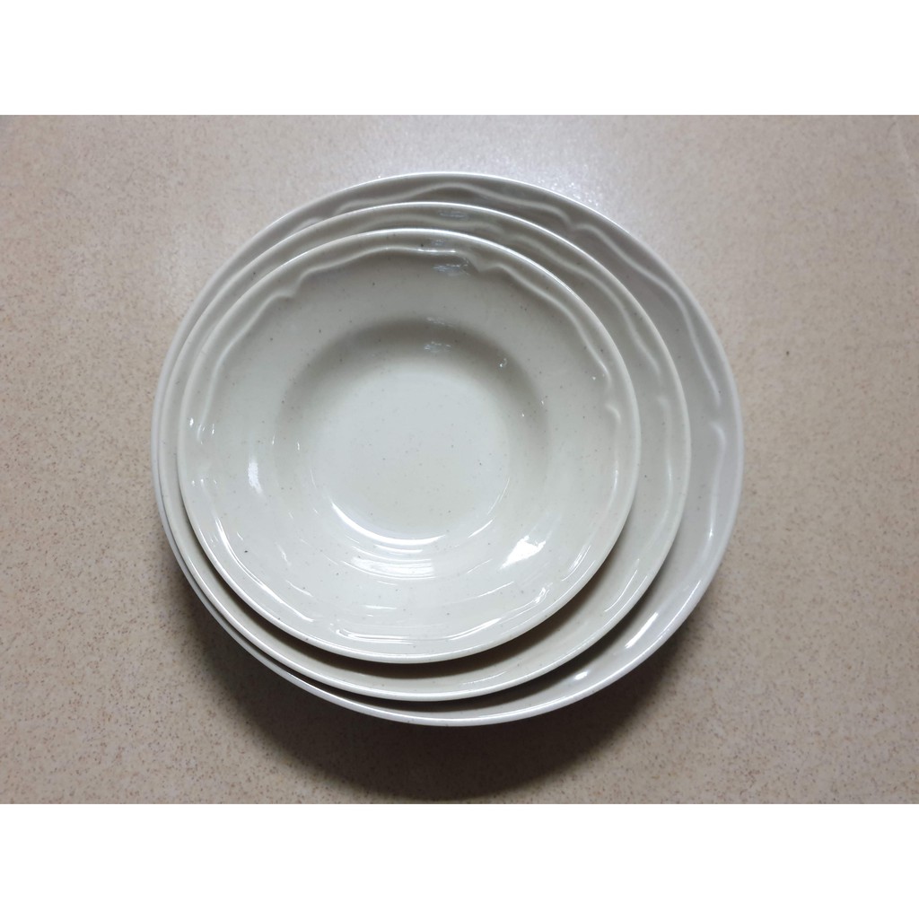 Dĩa bèo size nhỏ nhựa melamine màu Nâu (DBN6/DBN7)