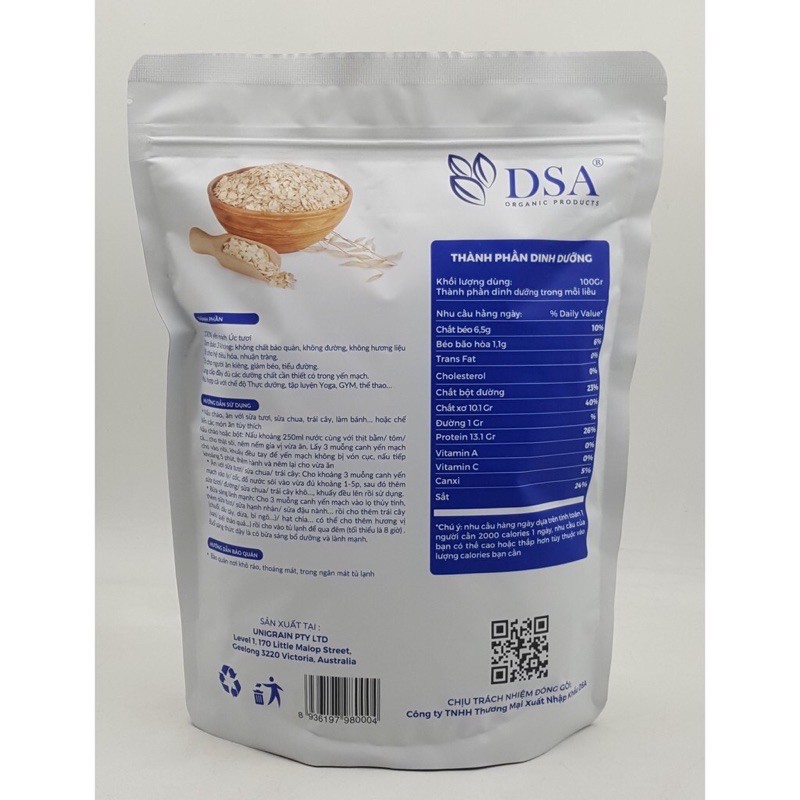 YẾN MẠCH ÚC TƯƠI TẶNG KÈM THỰC ĐƠN GIẢM CÂN KHOA HỌC | BigBuy360 - bigbuy360.vn