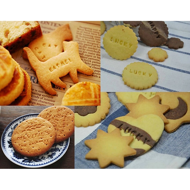 Khuôn Nhấn Bánh Quy Hình Chữ Cái 3d