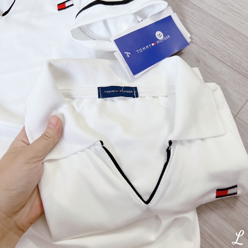 Áo polo nữ phối cổ viền