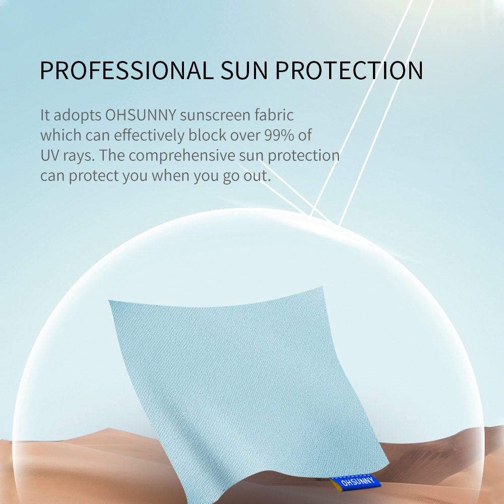 OhSunny Khẩu trang chống nắng thiết kế mỏng thoáng khí hợp mốt thời trang