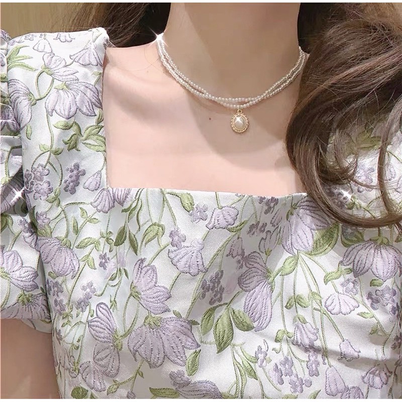 Choker hạt kiểu dáng vintage mã T-891