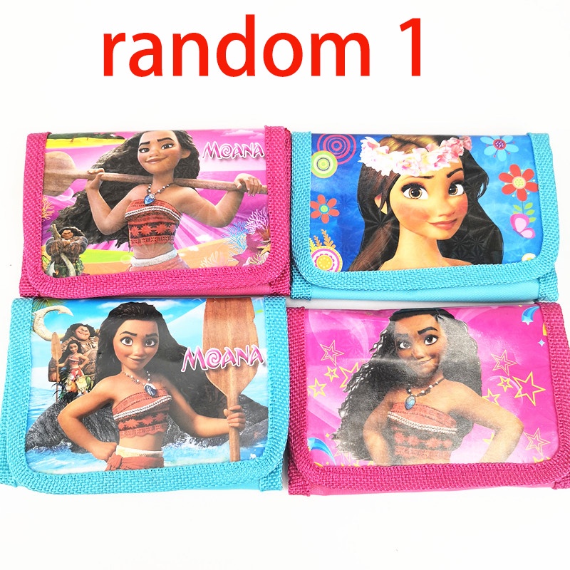 Ngẫu Nhiên 1 Ví Ngắn Có Khóa Kéo In Hình spiderman moana Cầu Vồng Hoạt Hình Dành Cho Trẻ Em