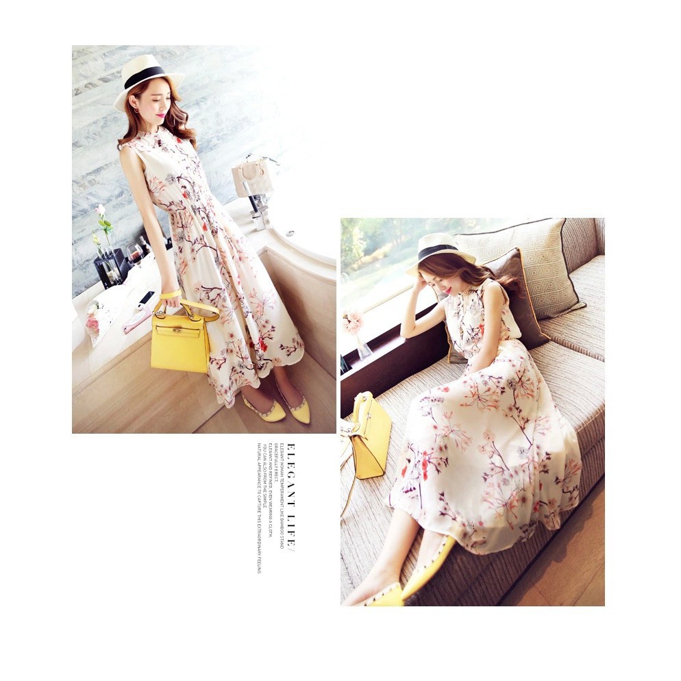 FREESHIP ĐƠN 99K_ Đầm Sát Nách Chất Chiffon Hoạ Tiết Hoa Phong Cách Bohomian | BigBuy360 - bigbuy360.vn