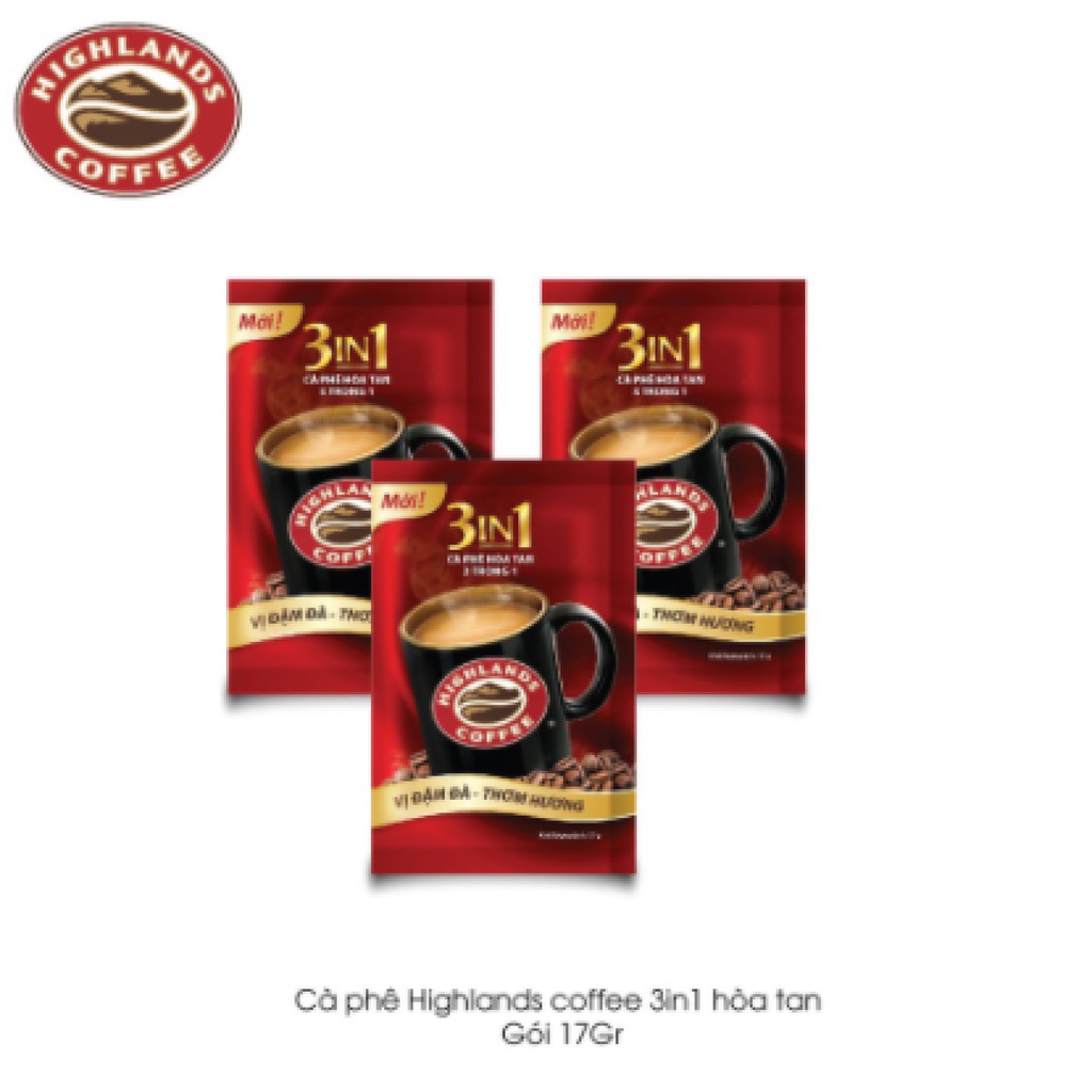 [SenXanh Emart] Combo 2 Túi Cà phê hòa tan 3in1 Highland Coffee 50 gói - 17g