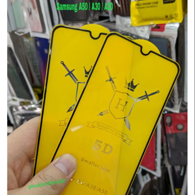 Cường lực Samsung Galaxy A50 / A50s / A20 / A30 / M30 full màn 5D thế hệ mới trơn mượt viền mỏng