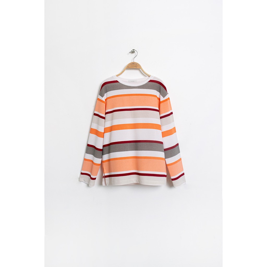 Áo thun sweater nữ MADELEN màu kẻ ngang chất len mềm mại