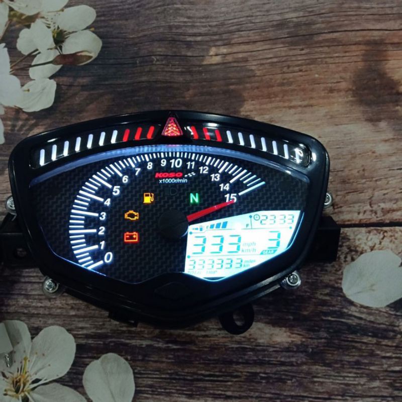 Đồng hồ điện tử KoSo gắn dòng xe Sirius, Exciter 2010