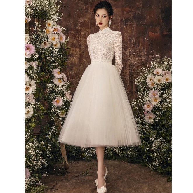 Giày Cao Gót 6cm 8cm Mũi Nhọn Vải satin Màu Trắng Phong Cách Pháp Thanh Lịch