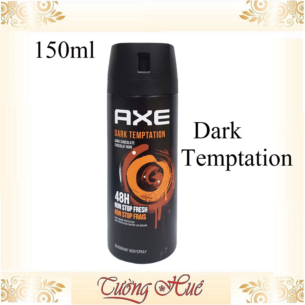 Xịt Ngăn Mùi Dành Cho Nam AXE DARK TEMPTATION Bodyspray All Day Fresh - 150ml.