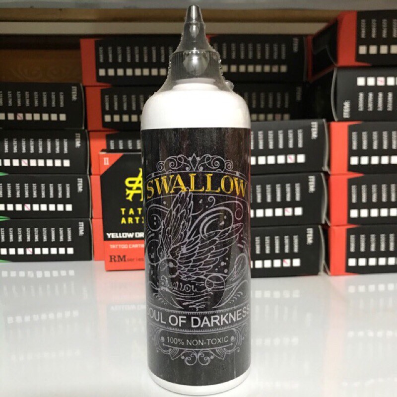 Nước pha mực xăm Sưallow chim én, pha mực đen 16OZ và chiết 4OZ