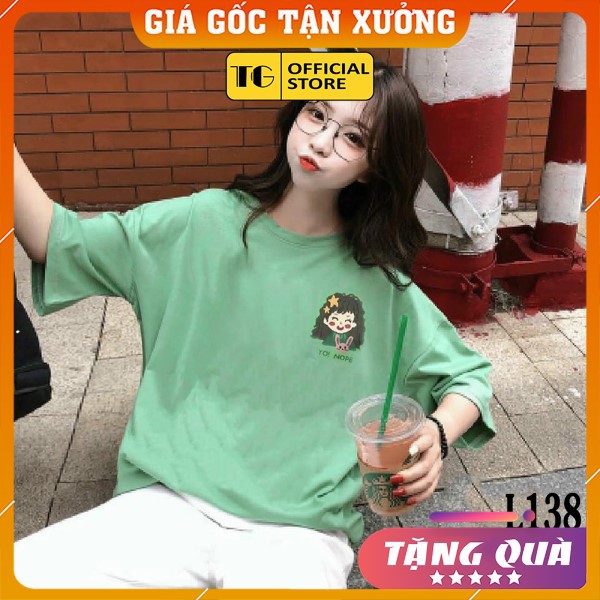 Áo thun💕𝑭𝒓𝒆𝒆𝒔𝒉𝒊𝒑💕 Áo phông form rộng dáng Unisex L138, mặc lớp, nhóm, cặp in chữ YO NOPE hình CÔ GÁI TÓC XÙ