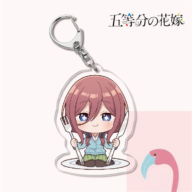Móc khóa chibi anime Gotoubun No Hanayome Nhà Có 5 Nàng Dâu móc khoá quà lưu niệm móc khoá phụ kiện bằng arcrylic