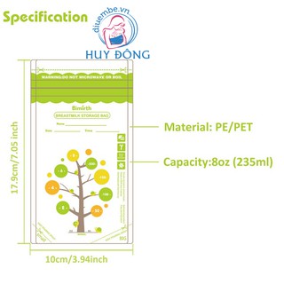 TÚI TRỮ SỮA BIMIRTH (250k/hộp)