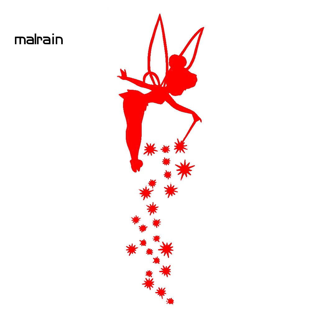 Nhãn dán họa tiết nàng tiên dễ thương trang trí cửa xe hơi