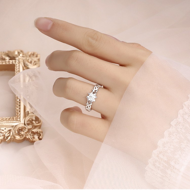 Nhẫn bạc nữ đẹp cỏ bốn lá -Trang sức TNC Jewellery