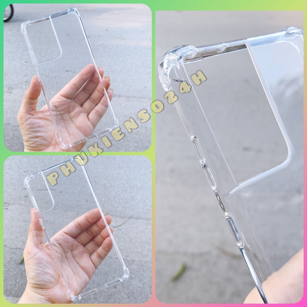 Ốp lưng chống sốc samsung S21 / S21 plus / S21 ultra trong suốt có gờ XUNG QUANH bảo vệ camera