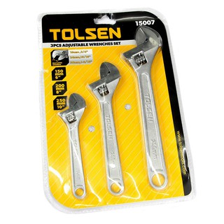 [ CHÍNH HÃNG ] Mỏ Lết Cán Trơn Bộ 3 Cây ( 6" | 8" | 10" ) Tolsen 15007 [ Real | TSE ]