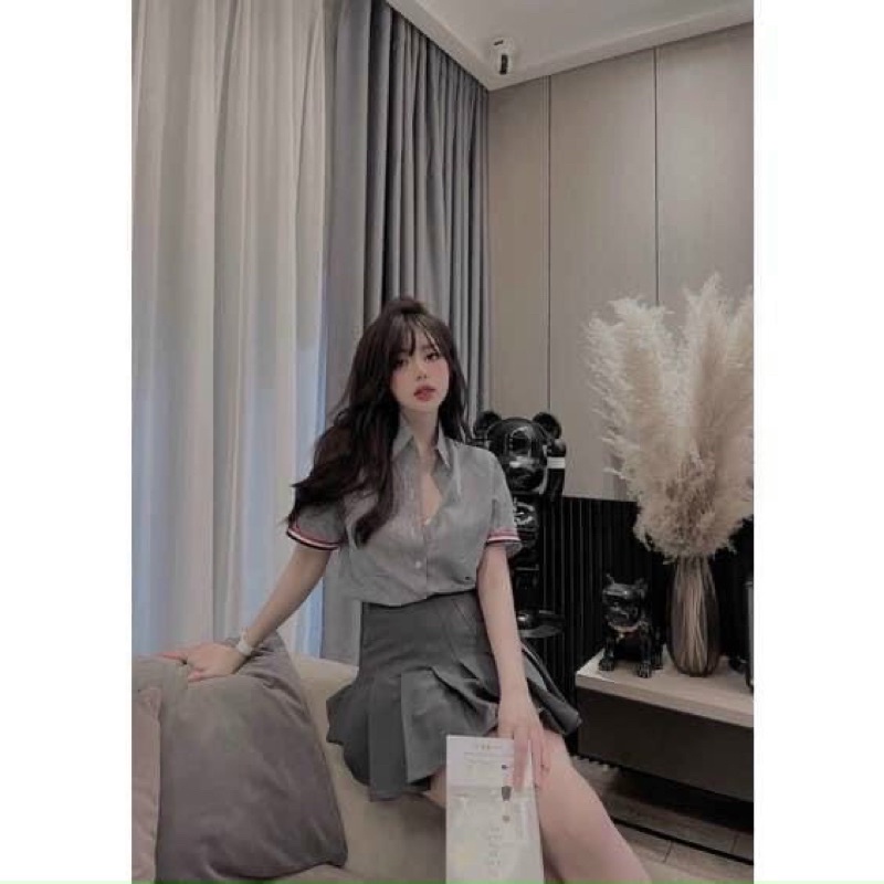 [Mã FATREND26 giảm đến 30k tối đa 99k] Áo sơmi nữ sọc viền quốc dân M2 | BigBuy360 - bigbuy360.vn