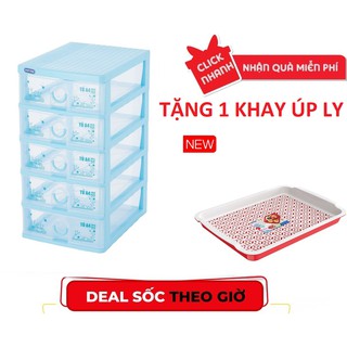 TỦ NHỰA TOMI A4 NB ĐỰNG GIẤY TỜ A4 TIỆN DỤNG- TẶNG KÈM 1 KHAY ÚP LY