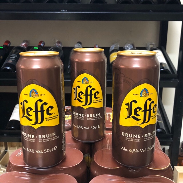 Bia leffe nâu lon 500 ml