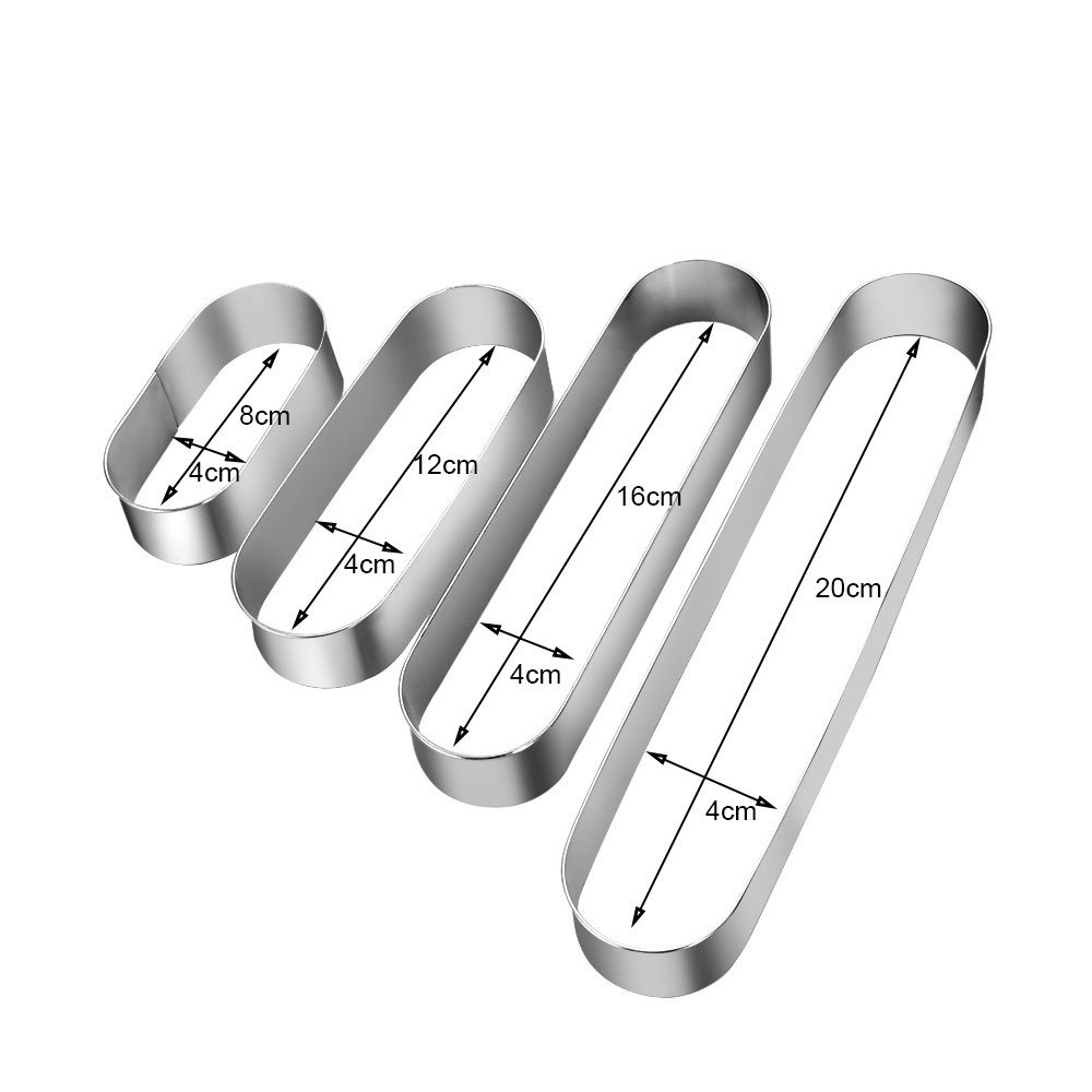 Khuôn Inox Làm Bánh Hình Oval