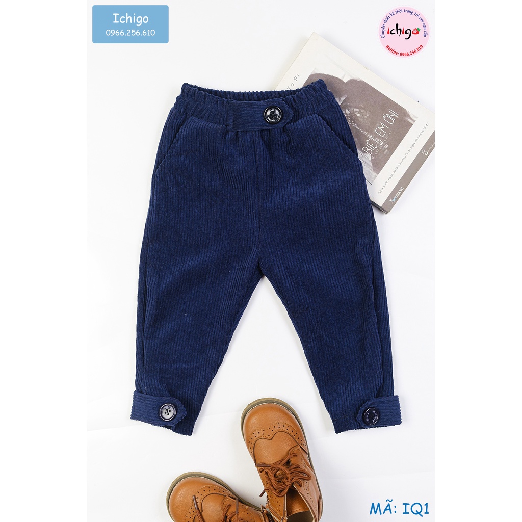 ZQ2 - Quần nhung cúc cá cho bé trai bé gái chất nhung tăm Hàn cao cấp - Zang Tote