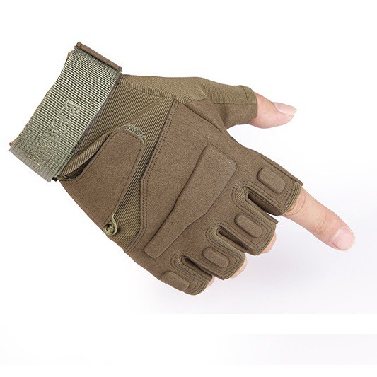 ✔️✔️ Găng tay nam hở ngón BLACKHAWK (NÂU) + Tặng 1 Khăn phượt đa năng (Màu ngẫu nhiên)