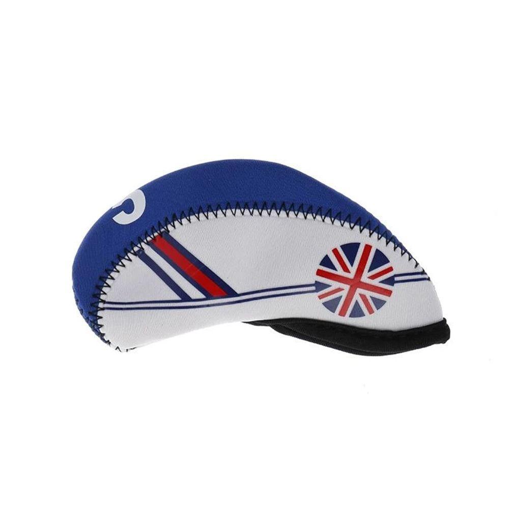 Bộ 10 Vỏ Bọc Đầu Gậy Đánh Golf Chất Liệu Cao Su Tổng Hợp Màu Trắng Và Xanh Dương