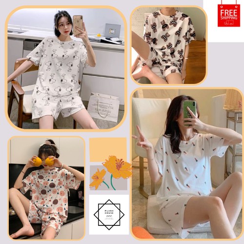 Đồ bộ Thun Sữa Đùi mặc nhà dễ thương (form dưới 60kg) | BigBuy360 - bigbuy360.vn
