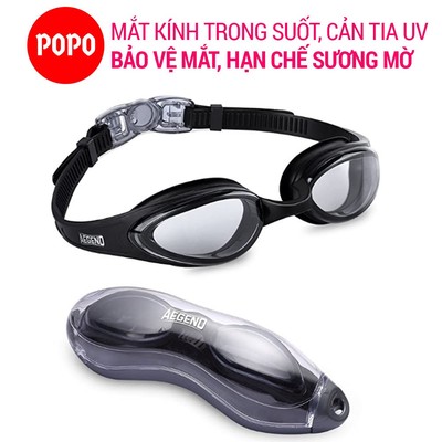 Kính bơi người lớn chống tia UV POPO 2501 cho nam nữ kiểu dáng hiệu đại cản sương mờ, tầm nhìn rộng