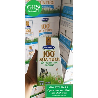 Sữa tươi Vinamilk 1l có đường hộp giấy tiện lợi