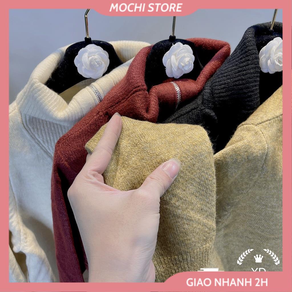 Áo Khoác Len, Áo Len Cổ Cao Khóa Kéo Chất Len Long Cừu Mặc Được 3 Kiểu Full Màu, Form Chuẩn Hàng Quảng Châu Xin Xò. | BigBuy360 - bigbuy360.vn