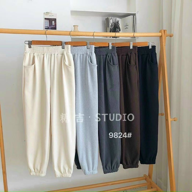 Quần nỉ cạp chun bo gấu hàng QC